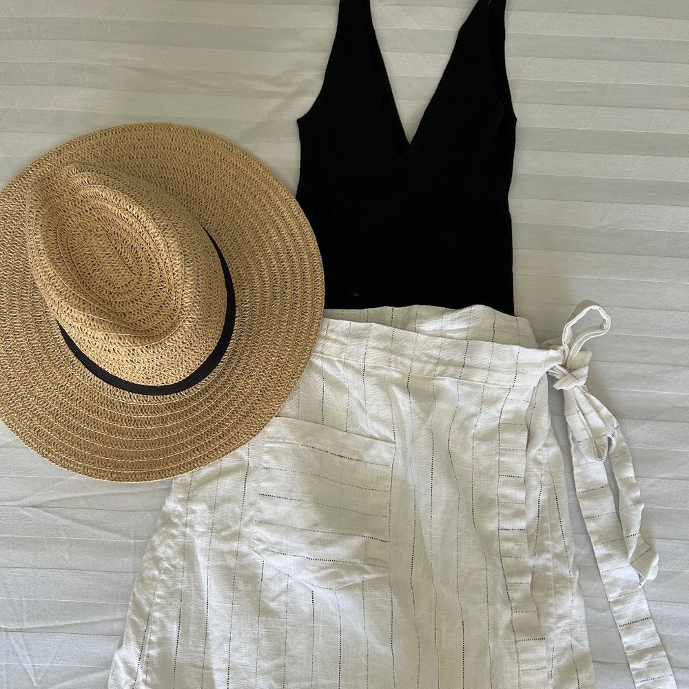 OAK AND FORT 100% LINEN SKIRT